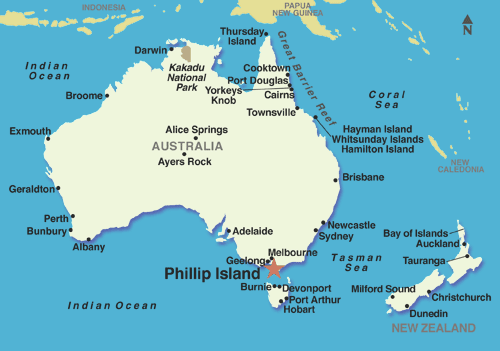 Location of Phillip Island