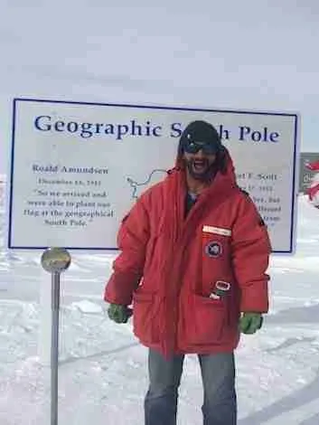 Photograph of Mike Rueb at the South Pole